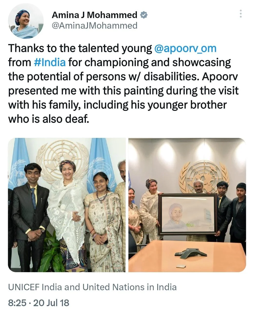 Deput Secretary General of the United Nations, Mrs. Amina J Mohammed was… — Photograph 2