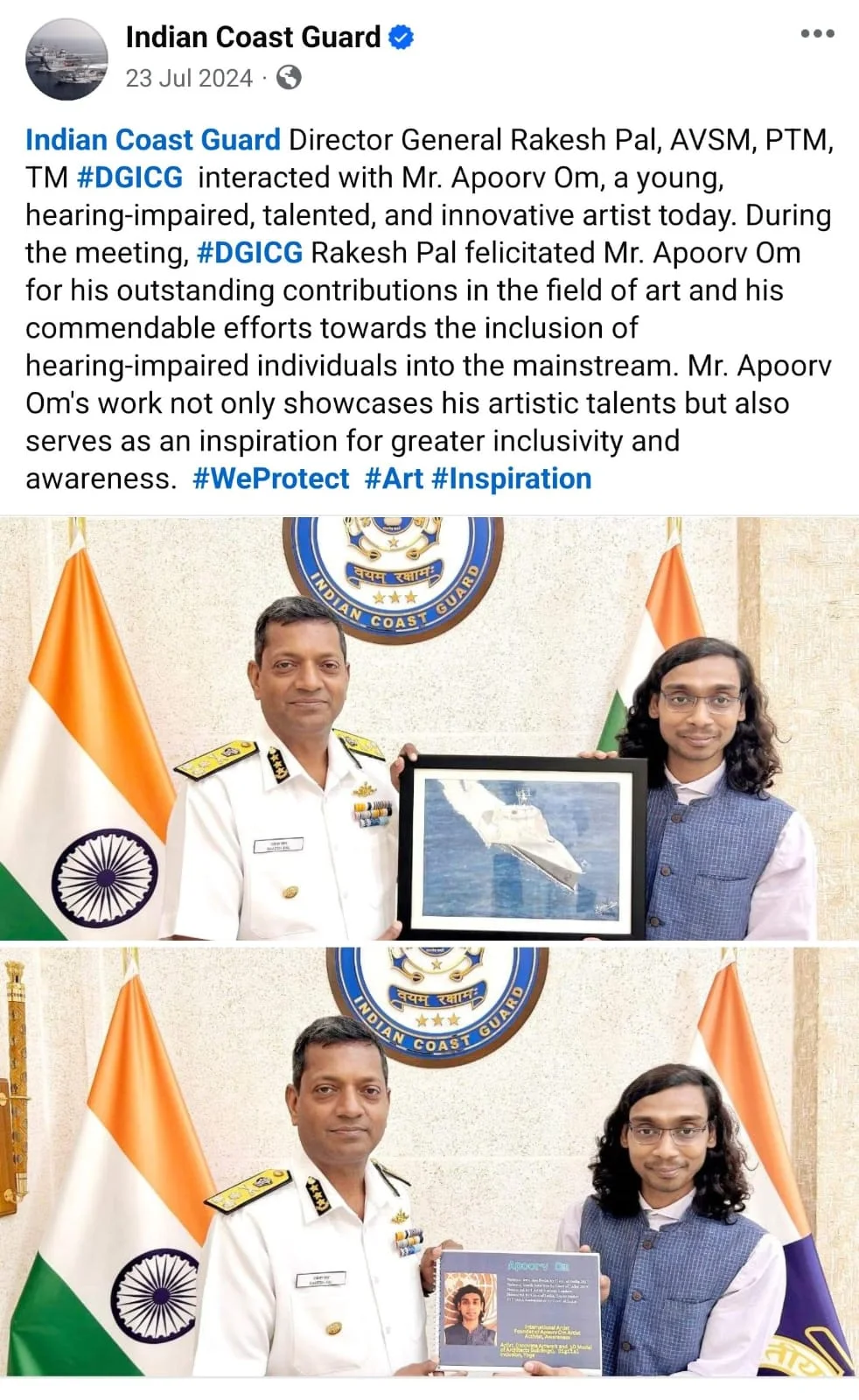 DIRECTOR GENERAL OF THE INDIAN COAST GUARD 2024 The Director General of… — Photograph 3