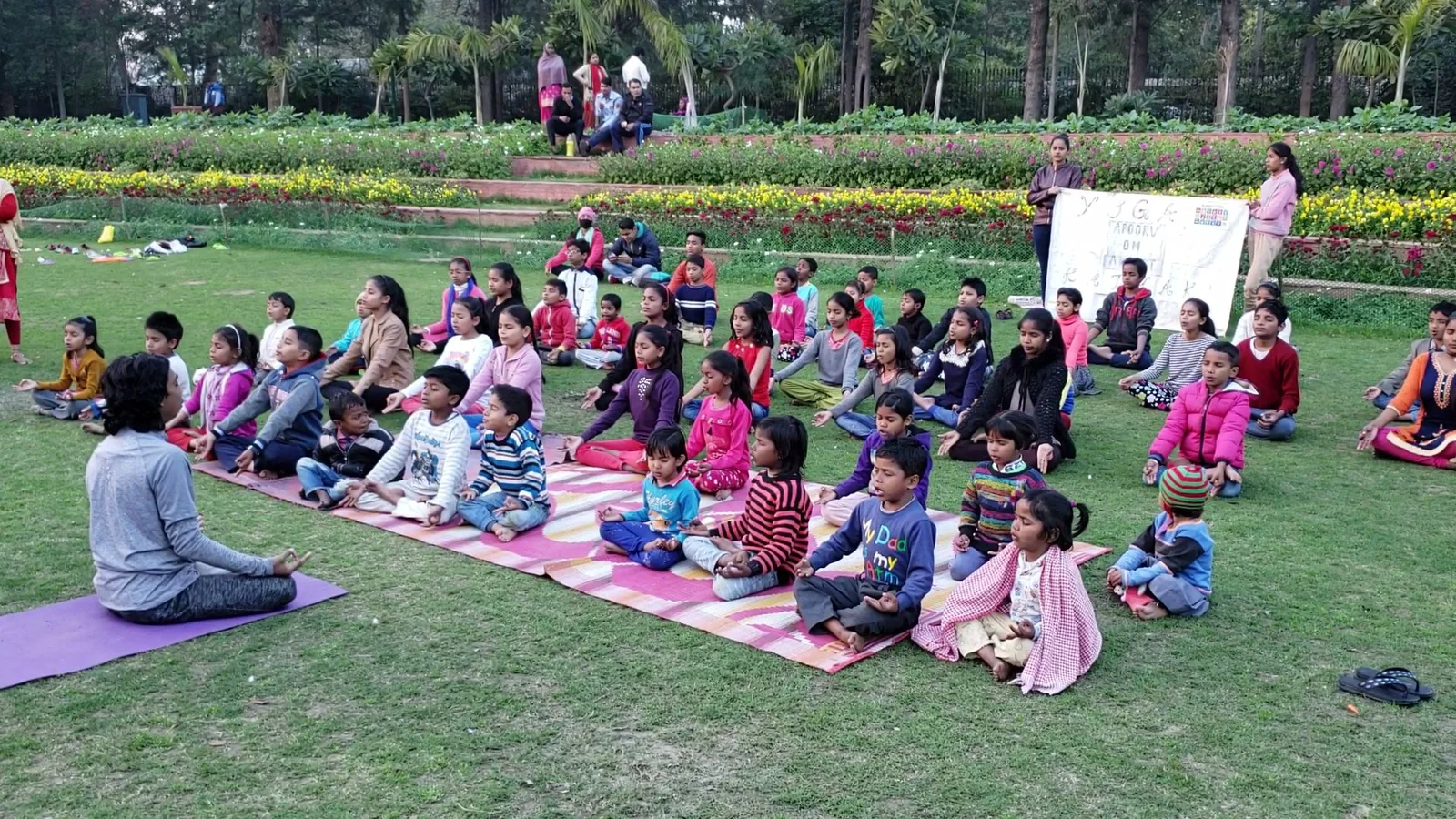 One Deaf with Public Youth and Childern perform Yoga Awareness with Ayurveda… — Photograph 3