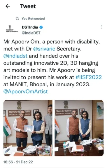 I spoke for Digital Inclusion in communication, got honoured me in State… — Photograph 2