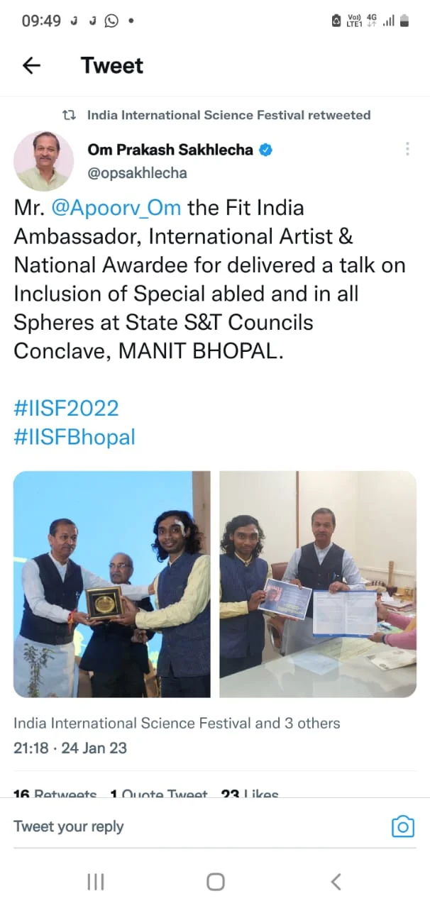 I spoke for Digital Inclusion in communication, got honoured me in State… — Photograph 8